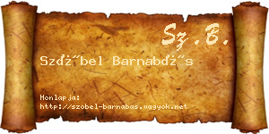 Szóbel Barnabás névjegykártya